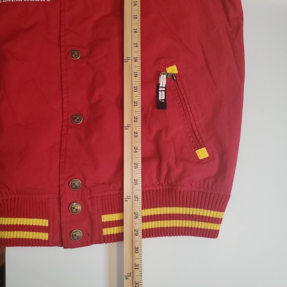 Vintage Men's Red USA Rugby Twill Varsity Jacket (RN# 119921) - Picture 14 of 16